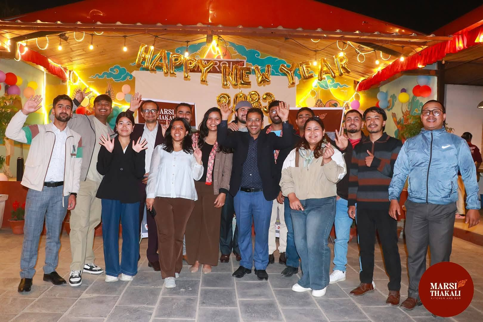 The A. Adhikari & Associates team at a firm celebration