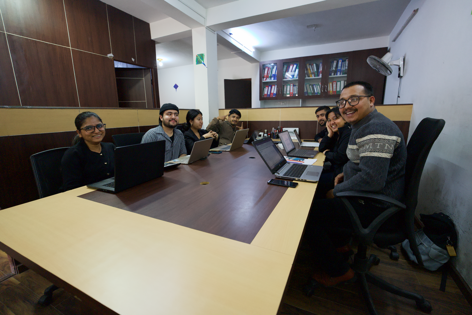 The A. Adhikari & Associates team at work in the firm's Kupondole office